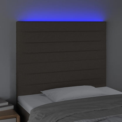 Hoofdbord LED 100x5x118/128 cm stof taupe 100 x 5 x 118/128 cm Taupe