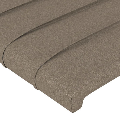 Hoofdbord Led Stof 144 x 5 x 118/128 cm Taupe