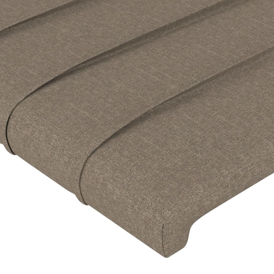 Hoofdbord Led Stof 144 x 5 x 118/128 cm Taupe