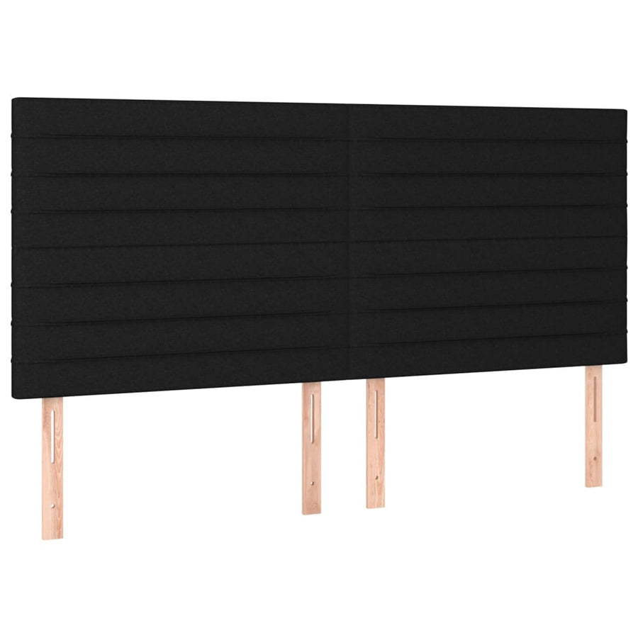 Hoofdbord Led Stof 160 x 5 x 118/128 cm Zwart