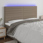 Hoofdbord Led Stof 180 x 5 x 118/128 cm Taupe