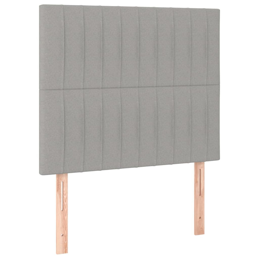 Hoofdbord Led Stof 100 x 5 x 118/128 cm Lichtgrijs