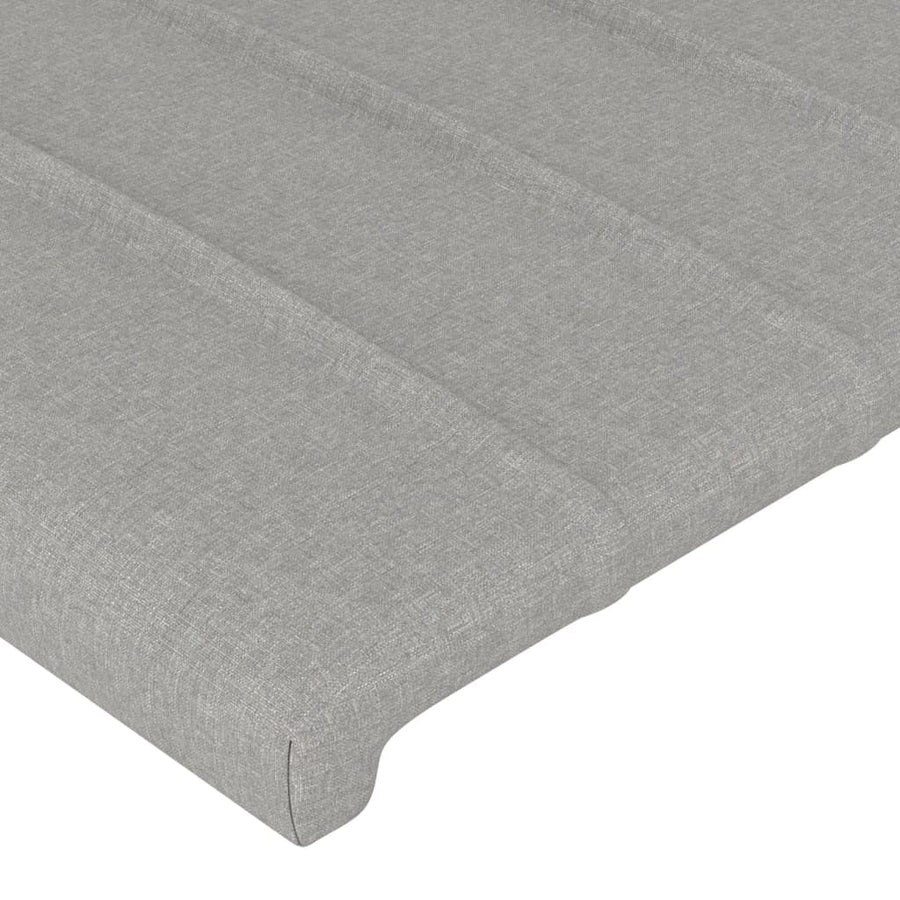 Hoofdbord Led Stof 100 x 5 x 118/128 cm Lichtgrijs