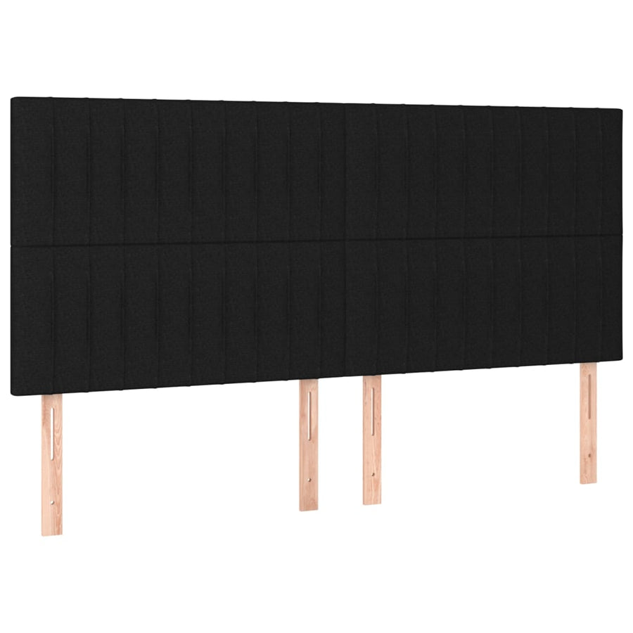 Hoofdbord Led Stof 180 x 5 x 118/128 cm Zwart