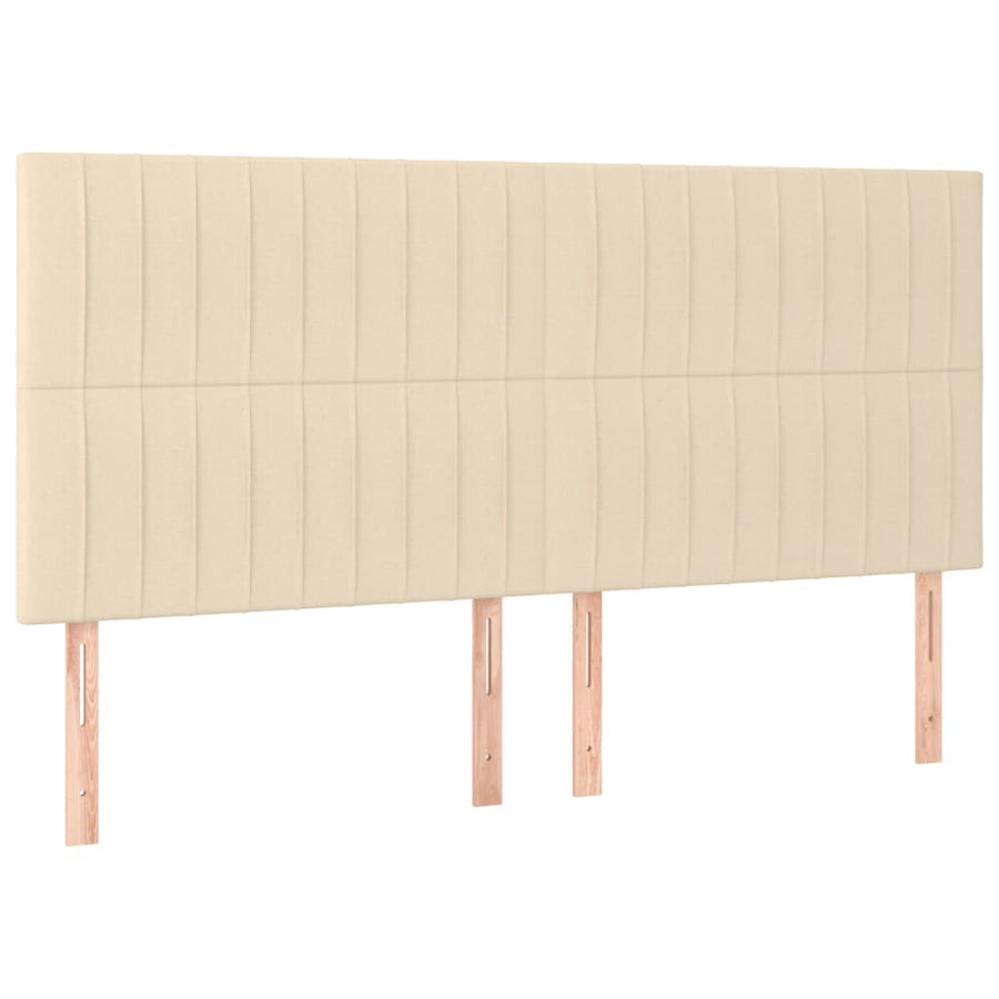 Hoofdbord Led Stof Kleurig Crème 200 x 5 x 118/128 cm