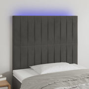 Headboard LED 100x5x118/128 cm velvet dark grey