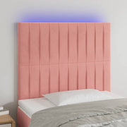 Headboard LED 100x5x118/128 cm velvet pink