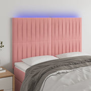 Headboard LED 144x5x118/128 cm velvet black
