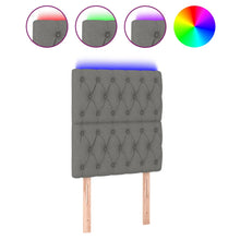 Hoofdbord Led Stof 80 x 7 x 118/128 cm Donkergrijs