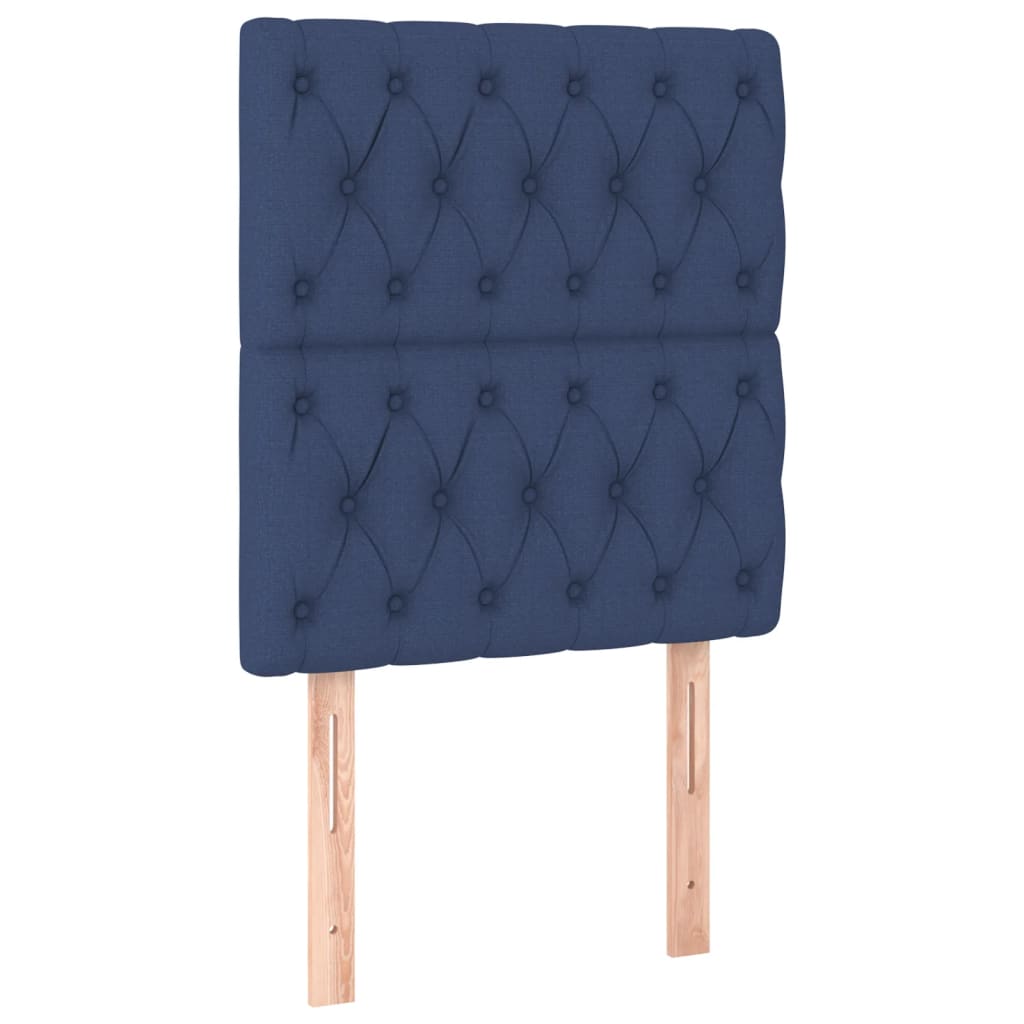 Hoofdbord Led Stof 80 x 7 x 118/128 cm Blauw