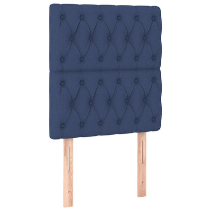 Hoofdbord Led Stof 80 x 7 x 118/128 cm Blauw