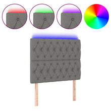 Hoofdbord Led Stof 90 x 7 x 118/128 cm Donkergrijs