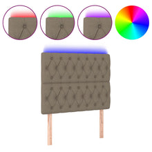 Hoofdbord Led Stof 90 x 7 x 118/128 cm Taupe