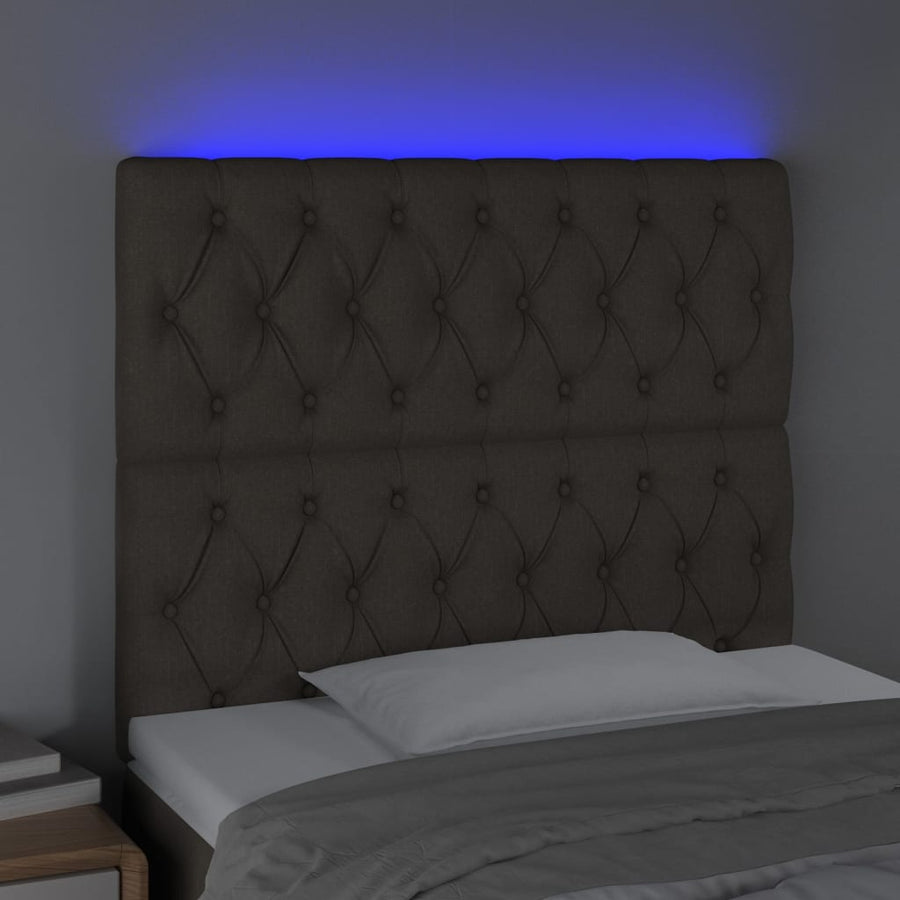 Hoofdbord Led Stof 100 x 7 x 118/128 cm Taupe
