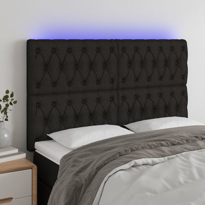 Hoofdbord Led Stof 160 x 7 x 118/128 cm Zwart