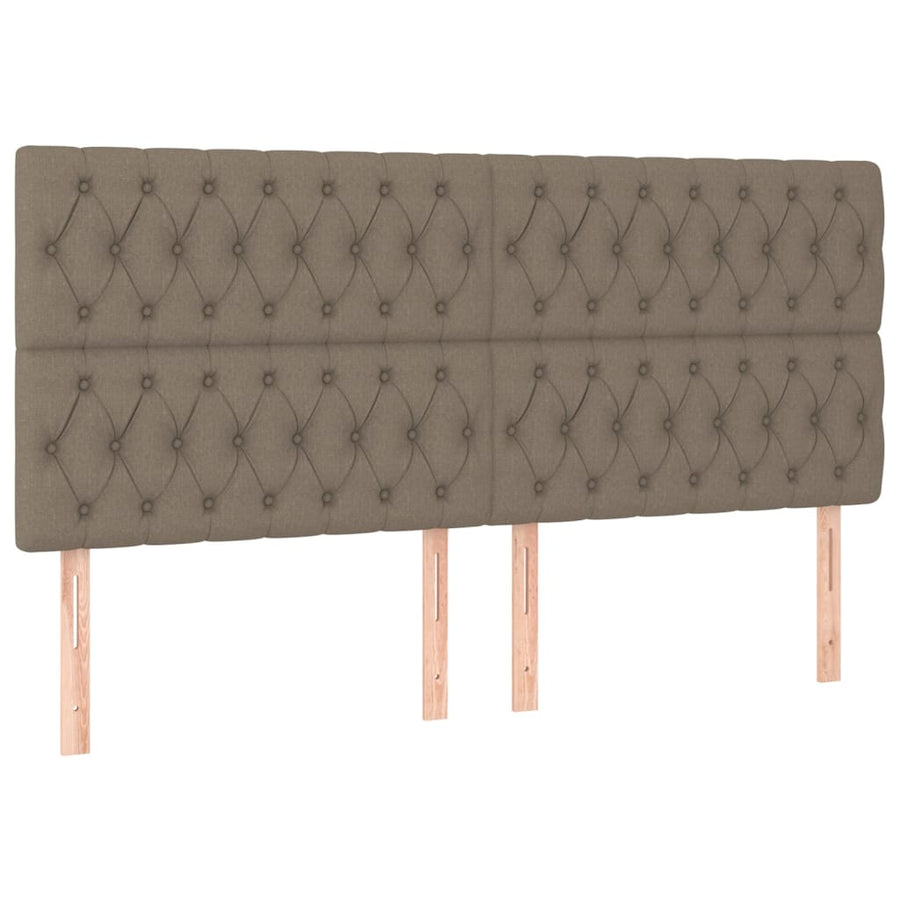 Hoofdbord Led Stof 180 x 7 x 118/128 cm Taupe