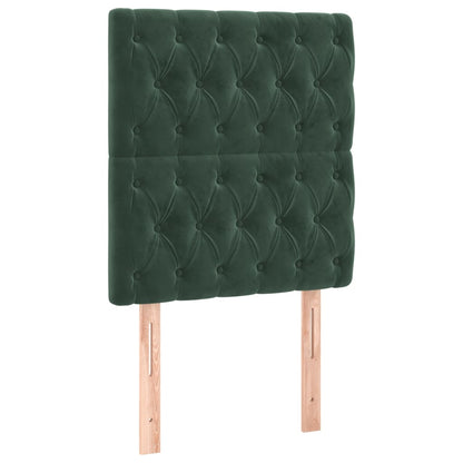 Hoofdbord Led Fluweel 80 x 7 x 118/128 cm Donkergroen