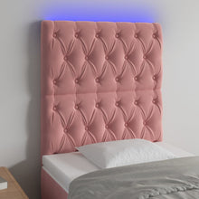 Hoofdbord Led Fluweel 80 x 7 x 118/128 cm Roze