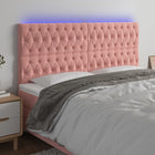 Hoofdbord Led Fluweel 1 180 x 7 x 118/128 cm Roze