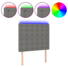 Hoofdbord Led 90X5X118/128 Cm Stof Donkergrijs 90 x 5 x 118/128 cm