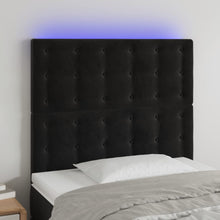 Hoofdbord Led Fluweel 90 x 5 x 118/128 cm Zwart
