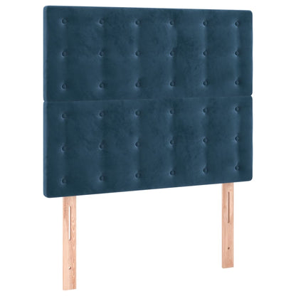 Hoofdbord Led Fluweel 100 x 5 x 118/128 cm Donkerblauw