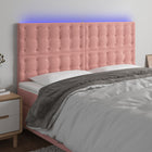 Headboard LED 160x5x118/128 cm velvet pink