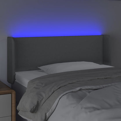Hoofdbord LED 83x16x78/88 cm stof lichtgrijs 83 x 16 x 78/88 cm Lichtgrijs