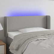Hoofdbord 83x16x78/88 cm stof lichtgrijs LED