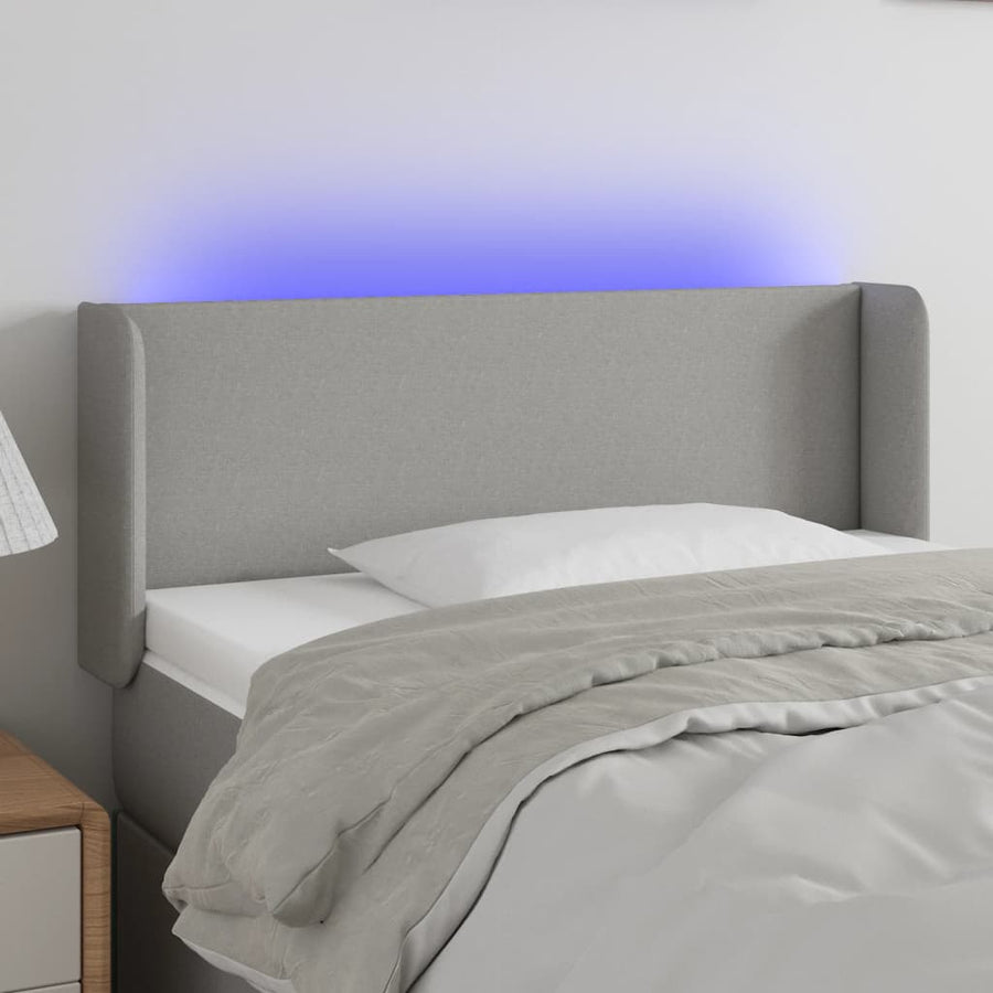 Hoofdbord Led 183X16X78/88 Cm Stof Taupe