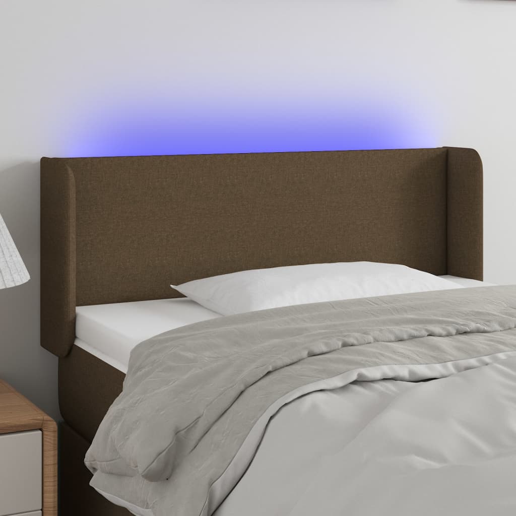 Hoofdbord Led 183X16X78/88 Cm Stof Taupe