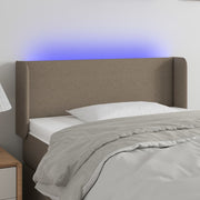 Hoofdbord 83x16x78/88 cm stof taupe LED