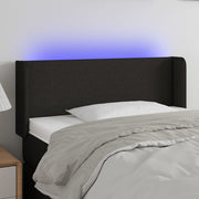 Hoofdbord LED 93x16x78/88 cm stof zwart