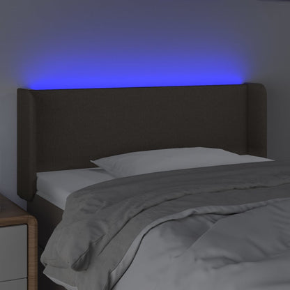 Hoofdbord LED 103x16x78/88 cm stof taupe 103 x 16 x 78/88 cm Taupe