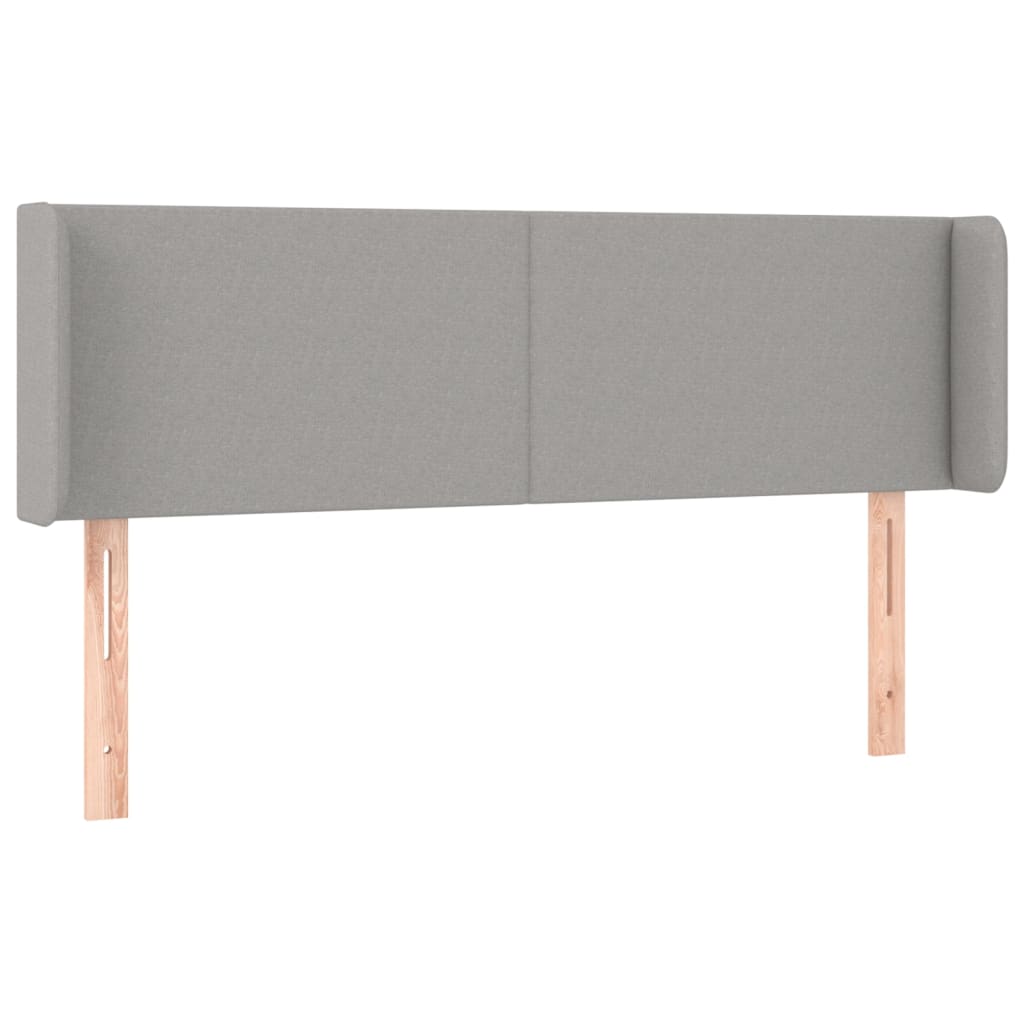 Hoofdbord LED 147x16x78/88 cm stof lichtgrijs 147 x 16 x 78/88 cm Lichtgrijs
