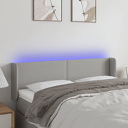 Hoofdbord 147x16x78/88 cm lichtgrijs LED