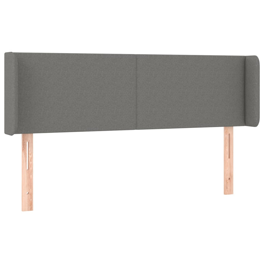 Hoofdbord LED 147x16x78/88 cm stof donkergrijs 147 x 16 x 78/88 cm Donkergrijs