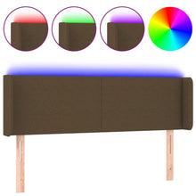 Hoofdbord Led 147X16X78/88 Cm Stof Donkerbruin