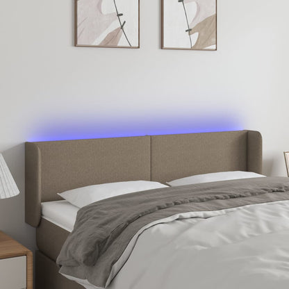 Hoofdbord Led 183X16X78/88 Cm Stof Taupe