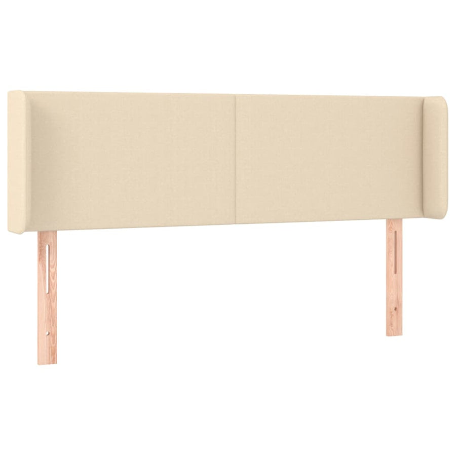 Hoofdbord Led Stof Kleurig 147 x 16 x 78/88 cm Crème