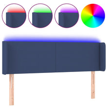 Hoofdbord Led Stof 147 x 16 x 78/88 cm Blauw