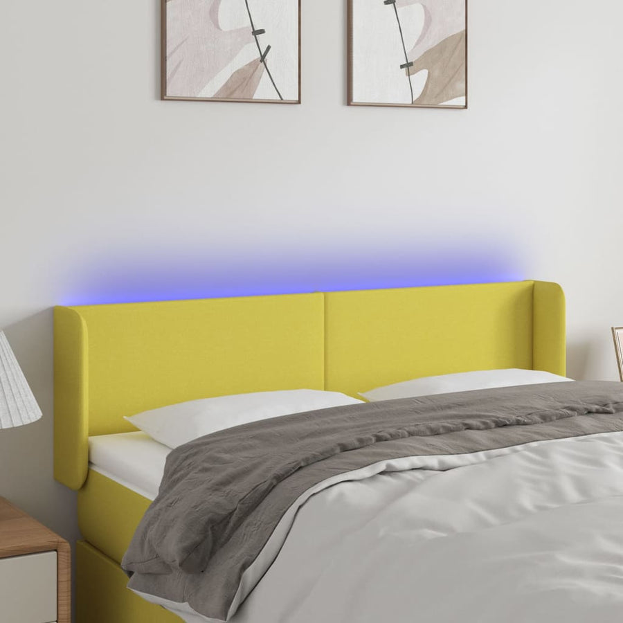 Hoofdbord Led 183X16X78/88 Cm Stof Taupe