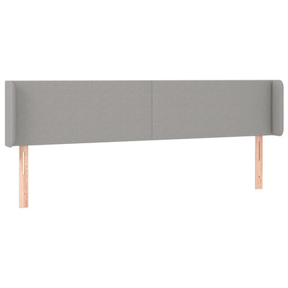 Hoofdbord LED 163x16x78/88 cm stof lichtgrijs 163 x 16 x 78/88 cm Lichtgrijs