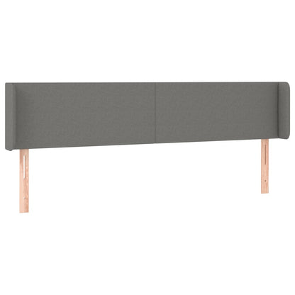 Hoofdbord LED 163x16x78/88 cm stof donkergrijs 163 x 16 x 78/88 cm Donkergrijs