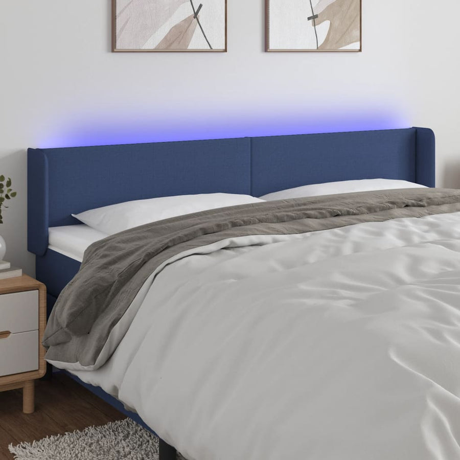 Hoofdbord Led 183X16X78/88 Cm Stof Taupe