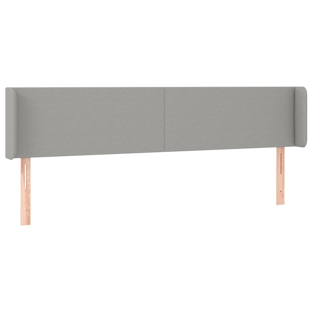 Hoofdbord LED 183x16x78/88 cm stof lichtgrijs 183 x 16 x 78/88 cm Lichtgrijs