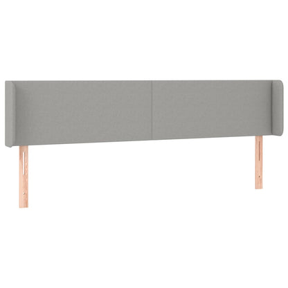Hoofdbord LED 183x16x78/88 cm stof lichtgrijs 183 x 16 x 78/88 cm Lichtgrijs