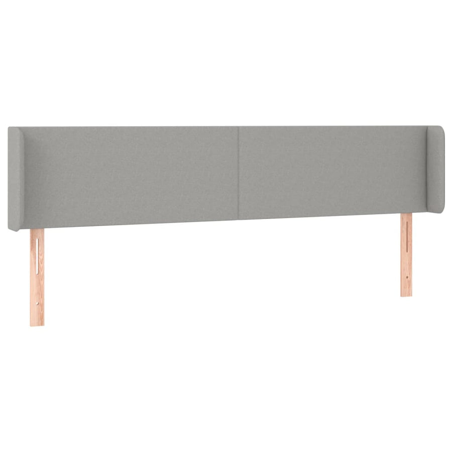 Hoofdbord LED 183x16x78/88 cm stof lichtgrijs 183 x 16 x 78/88 cm Lichtgrijs