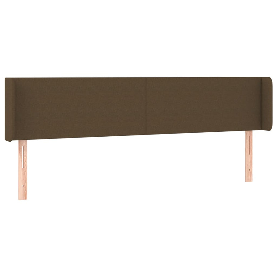 Hoofdbord LED 183x16x78/88 cm stof donkerbruin 183 x 16 x 78/88 cm Donkerbruin