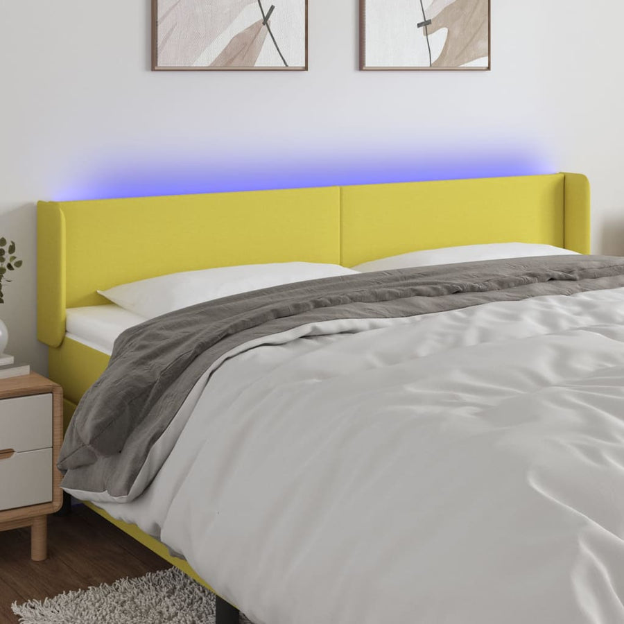 Hoofdbord Led 183X16X78/88 Cm Stof Taupe